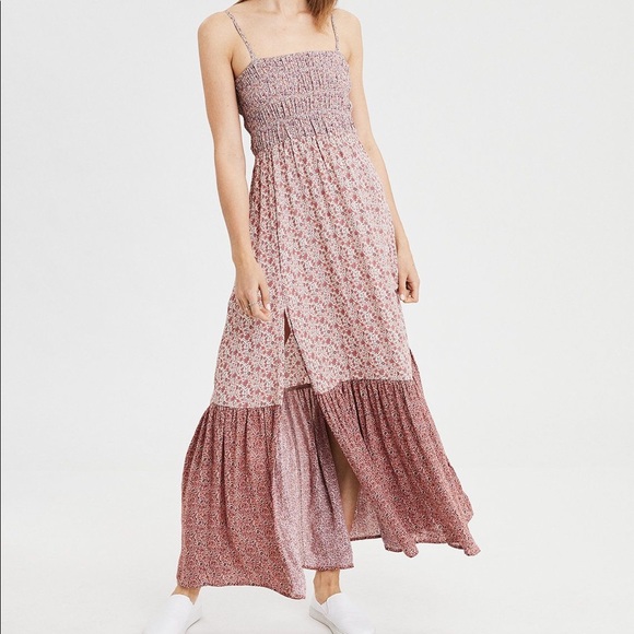 American Eagle Outfitters Dresses & Skirts - AE strapless floral maxi dress
